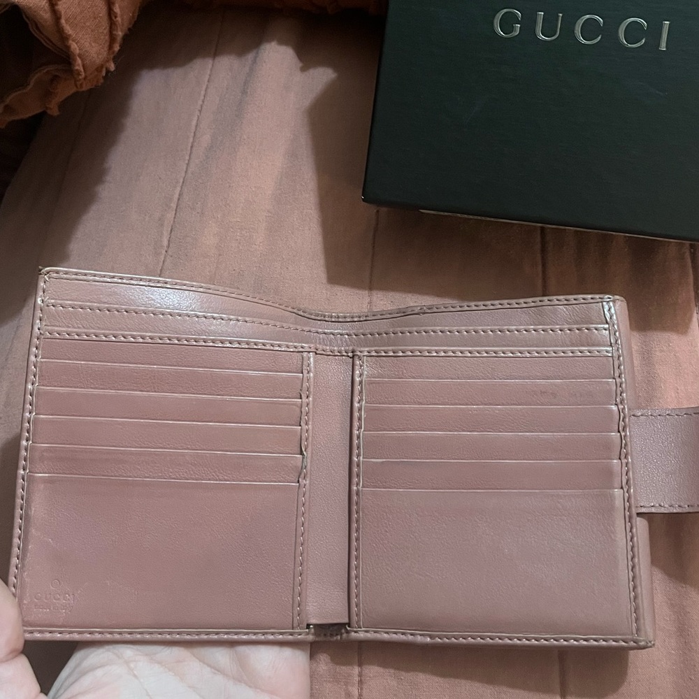 Gucci canvas wallet pink leather heart with box - Picture 8 of 16